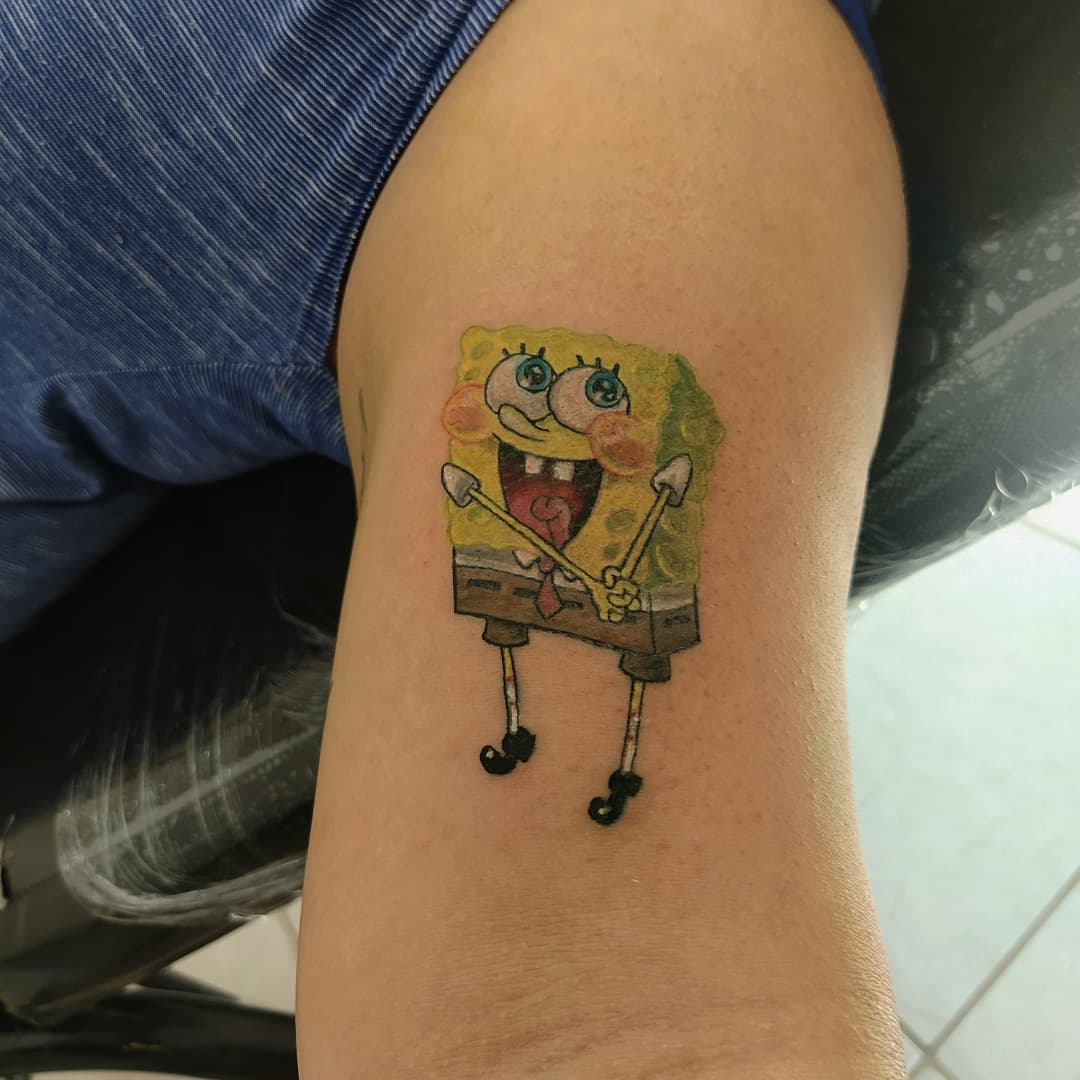 Tatuagem Bob Esponja - Cartoon